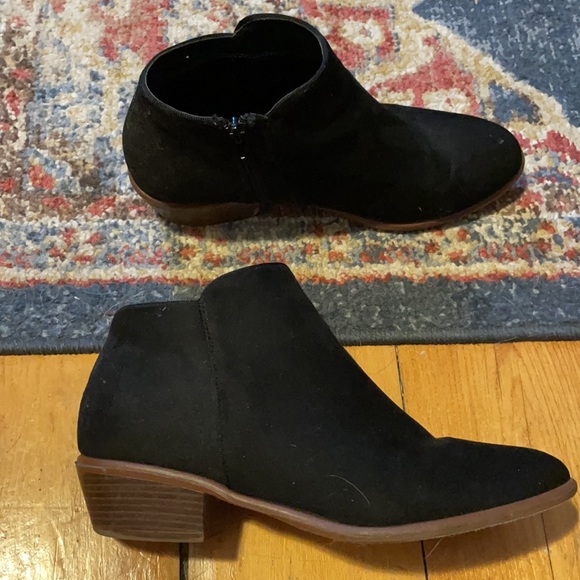Black Zip Up Booties - Picture 2 of 4